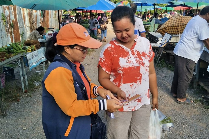 3BB จังหวัดสตูล ประชาสัมพันธ์และกระตุ้นยอดขายบริเวณ ตลาดนัดบ้านใหม่ ตลาดนัดควนโดน